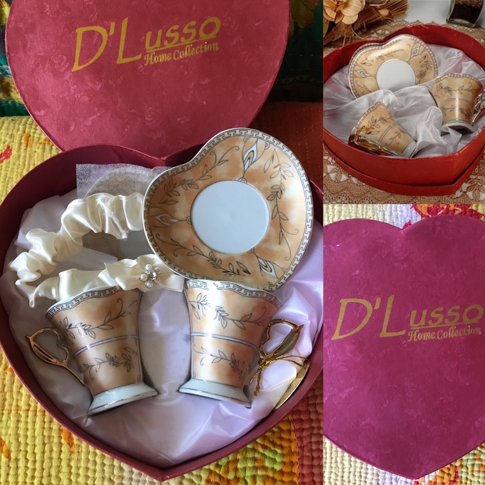 Porcelain Espresso Heart Valentine Romantic Gift